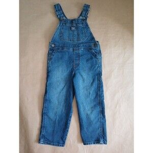 OshKosh B’gosh Denim Overalls Toddler Size 5T/5A Medium Wash Classic Americana